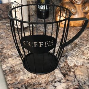 Metal coffee mug k-cup holder